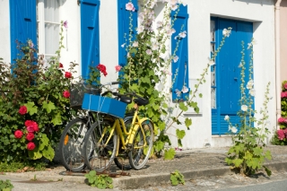 Bicycles at L\'Ile d\'Aix near the holiday gites cottages at les Hiboux, france