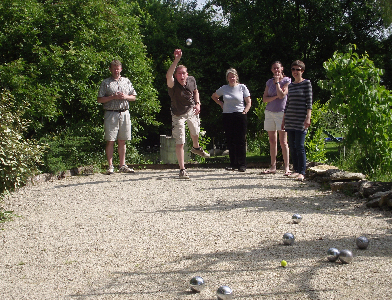 Boules pitch at our holiday gite with pool, latest news, Poitou Charentes, france