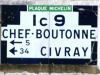 Chef-Boutonne sign near our gites