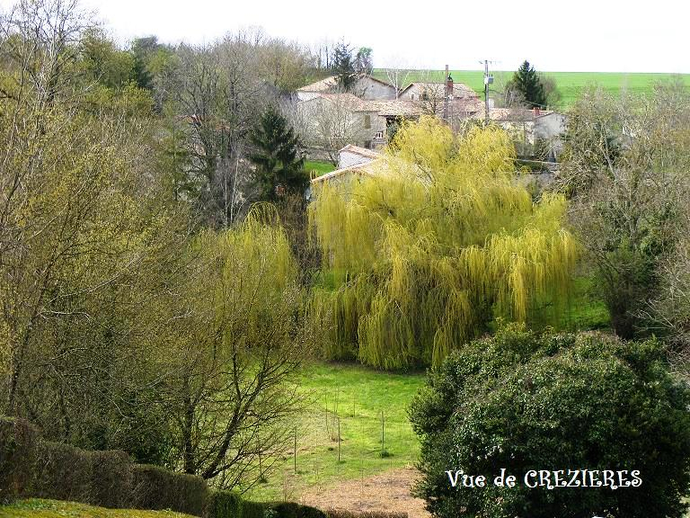 Crezieres view from our holiday rental accommodation, Poitou Charentes France